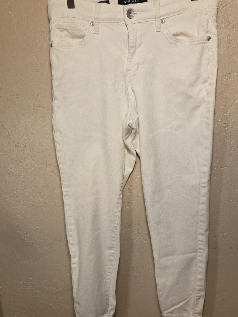 Nine West Off-White Classic Skinny Jeans  Workwear Everyday Size 10